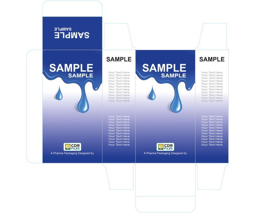 Editable Eye Drop Carton Pharma Packaging CDR