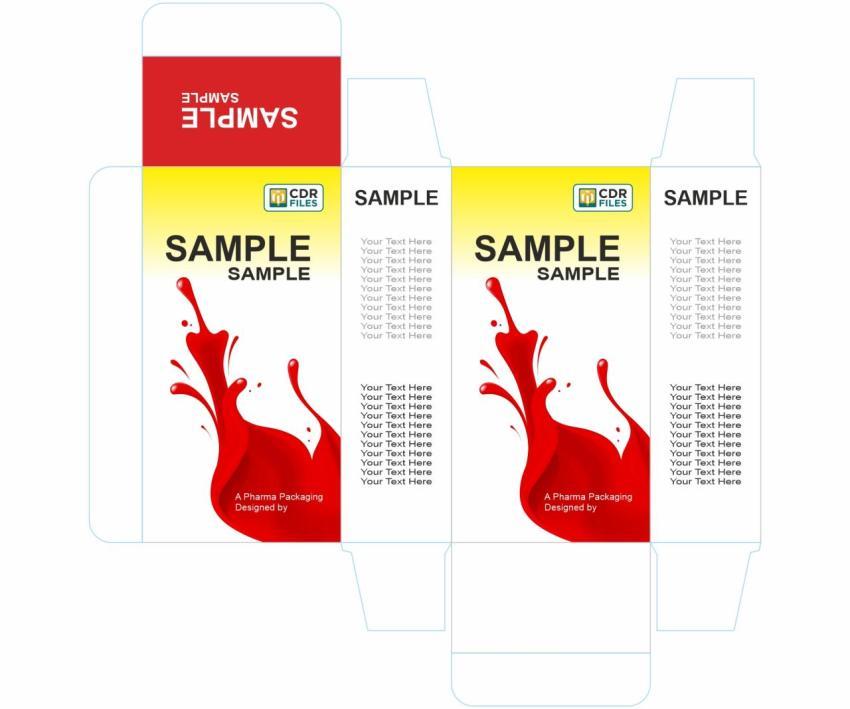 Editable Yellow and Red Wave Splash CDR Design