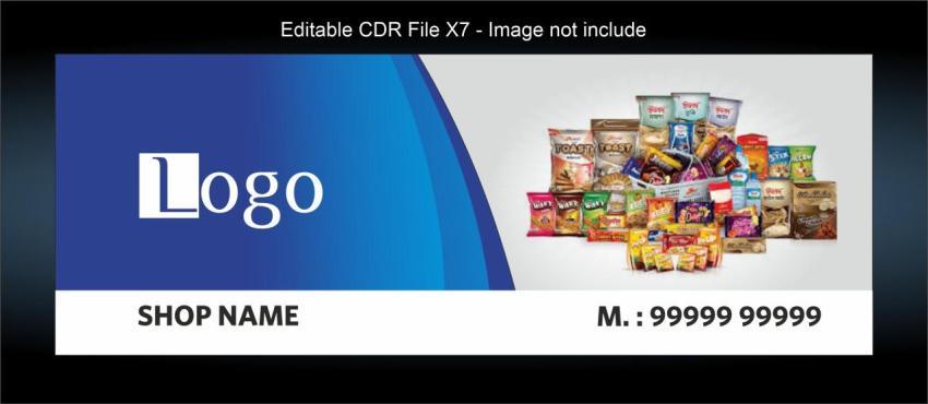 Company advertisement shop banner glow sign board design cdr file