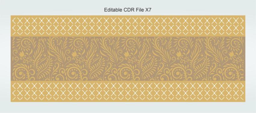 Gold premium border design with vector floral cross pattern