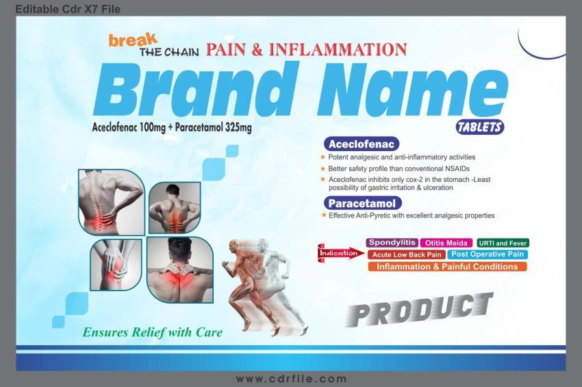 Aceclofenac 100mg   Paracetamol 325mg