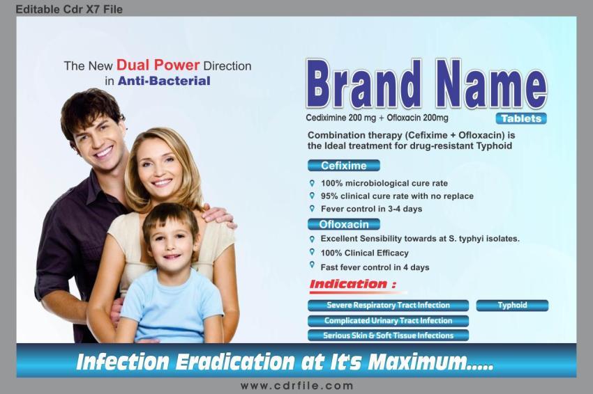 Cediximine 200 mg   Ofloxacin 200mg