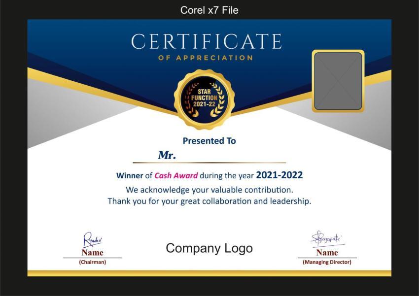 Blue Golden Certificate