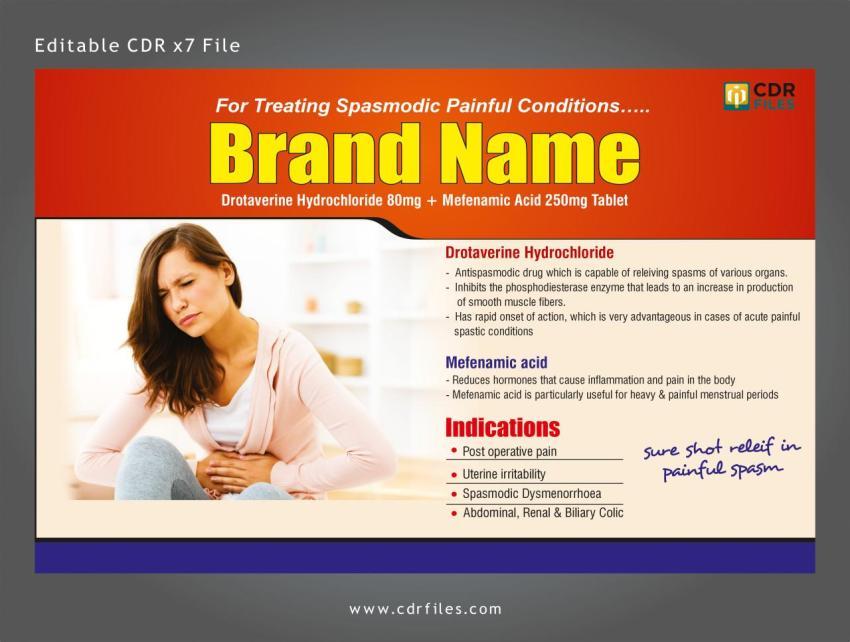 Drotaverine Hydrochloride 80mg   Mefenamic Acid 250mg Tablet