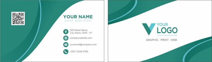 Visiting Card with Green Touch