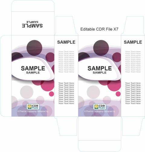 Light Purple Pink Bubbles Vector Pattern Pharma Syrup Design CDR