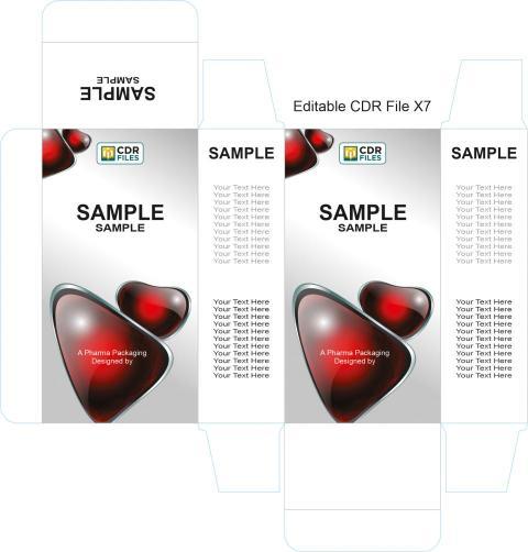 Red Brown Unique heart shape style design