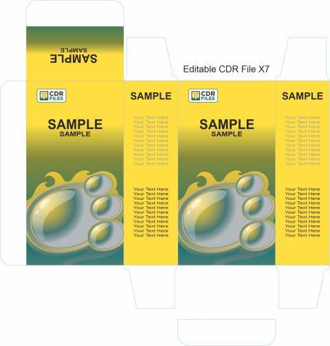 Yellow Green Bubbles Background Syrup Box Design