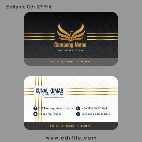 Golden Black Shade Premium Visiting Card