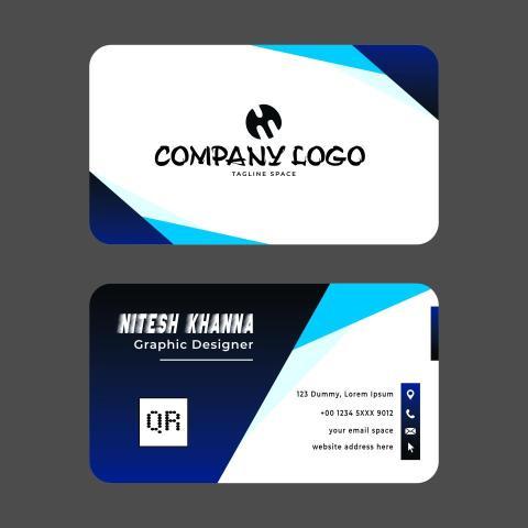 Blue Shade Visiting Card